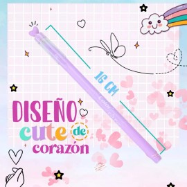 J.H. Company Set De 8 Plumas Corazon Kawaii Tinta De Gel Mayoreo