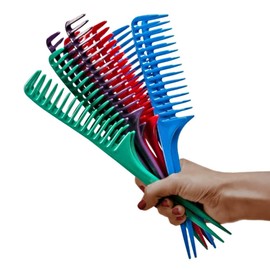 AC110 (Detangling Rat Tail Comb - Wide Tooth, Anti Static, Heat Resistant) - Hair Care Accessory in AC-RED
