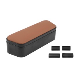 Partuto Universal Center Console Cover Car Armrest Cover Multifunctional Middle Console Cover Lid for Most Vehicle SUV Car Sedan 6.69"x2.36"x1.97" Black, Light Brown ABS, Faux Leather