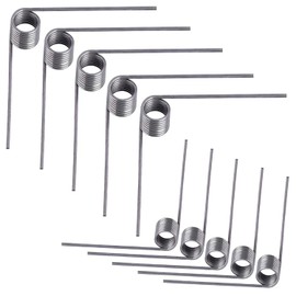 Qrity Pack of 10 Small Torsion Springs Made of 304 Stainless Steel, Torsion Springs with 0.7 mm Wire Diameter, Outer Diameter 4 mm, 9 Rounds, 90° Deflection Spring