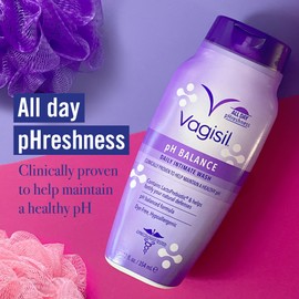 Vagisil pH Balanced Daily Intimate Feminine Wash for Women, Gynecologist Tested, Hypoallergenic, 12 Ounce