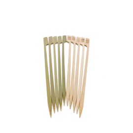 BambooMN 8.3" Food Allergy Marking Natural Bamboo Paddle Picks Sticks for Catered Events, Holiday's, Restaurants or Buffets Party Supplies, 100 Pieces