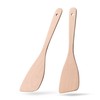 Hefild 2PCS Wooden Spatulas for Cooking,12.8inch Uncoated Beech Wood Turners