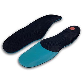 CSM Orthotic Heel Spurs Insoles - Soft Comfort Layer with Gel Heel Pain Padding - Contoured Arch Support - Thin Low Profile Fit - 45 EU