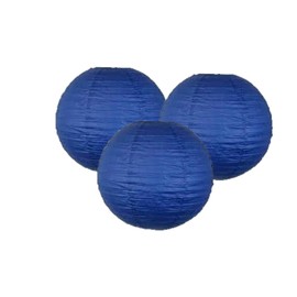 Pack of 3 Paper Lantern Lampshade Party Birthday Baby Shower Wedding Celebration Decoration 4"(10cm) -16"(40cm) (Royal Blue, 4" (10cm))