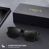 Carfia Retro Polarized Sunglasses for Men UV Protection Hand-crafted Acetate