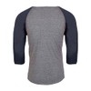 Next Level Unisex Tri-Blend 3/4 Sleeve Raglan-Vintage Navy/Premium Heather-Med
