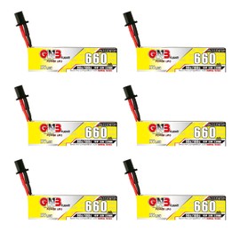 GAONENG 6pcs GNB LiPo Battery 1S 3.8V HV 660mAh 650mAh 600mAh 90C LiPo 1S with GNB27 Cable for Mobula7 Snapper GEPRC Cinewhoop Yinywhoop Tiny7 NewBeeDrone Cockroach Racing FPV Brushless Drones