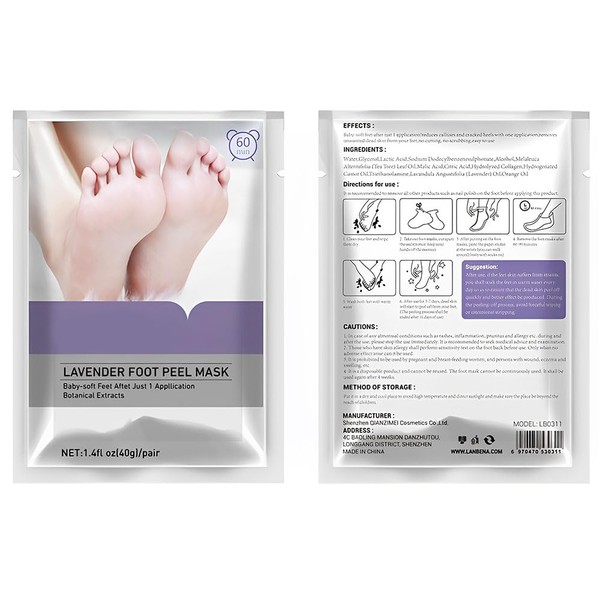 Mascarilla Exfoliante de Pies Ultra Hydrating - 2 Pares Mascarilla