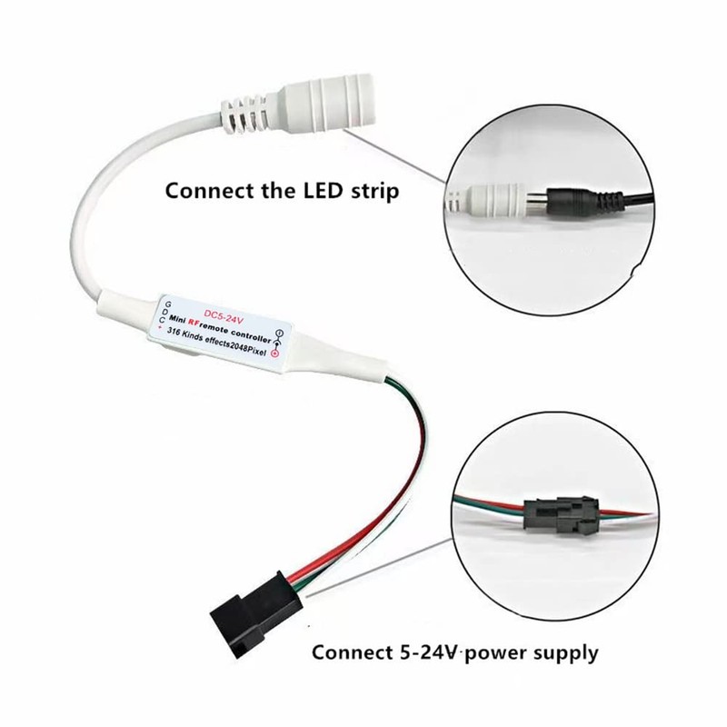 Mini14Keys RGB LED Controller Wireless RF Remote Dream Color for