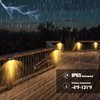 Bridika Solar Fence Lights - Outdoor Waterproof Warm White &