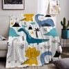 HZVRTN Cuddly Blanket Children's Dinosaur Pattern Soft Microfibre Fluffy Blanket