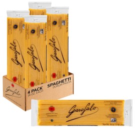 GAROFALO - Pasta De Espagueti Premium De Sémola De Trigo Duro, Hecha En Italia, Estirada Al Bronce, Al Dente, Con Un Solo Ingrediente (Paquete De 4)