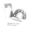 TEHAUX Nail Art Palette Set 4pcs Stainless Steel Makeup Tool