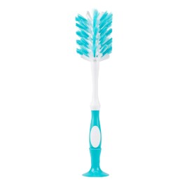 Dr. Brown's Deluxe Bottle Brush for Cleaning Baby Bottles, Nipples, and Sippy Cups with Suction Cup Stand and Vent Brush, BPA-Free, Blue, 1-Pack
