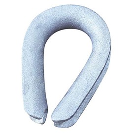 Crosby Heavy Wire Rope Thimble, 3/8 in, Steel Galvanized Steel 1037675-1 Each