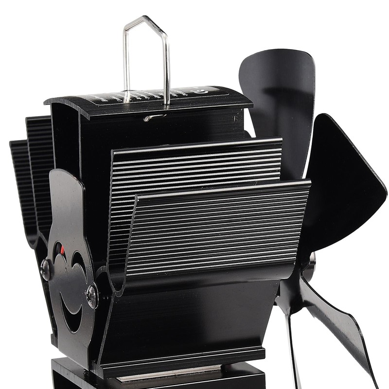 Stove Fan 6 Blade Mini Fireplace Fan Heat Powered Wood