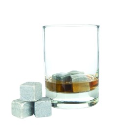 True Glacier Rocks 6 Piece Soapstone Cube Set, Grey