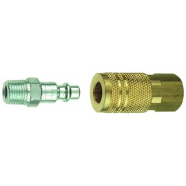 Tru-Flate 13-201 1/4" I/M Design x 1/4" NPT Mixed Plug/Coupler Set