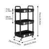 Laiensia 3-Tier Storage Carts,Multifunction Utility Rolling Cart Kitchen Storage Organizer,Mobile