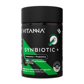 Synbiotic Plus  Tecnología Duocaps  Probióticos y Prebióticos Premium  Suplemento Funcional  2 Billones CFUS  60 Cápsulas de Liberación Secuencial y  