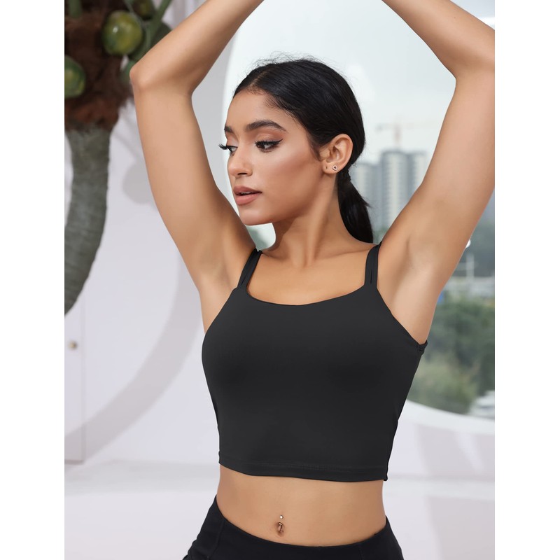 LUYAA - Brasier deportivo para mujer, sin espalda, acolchado, para