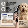 5-Piece Dog Grooming Kit, Large Long Pin Dog Slicker Brush