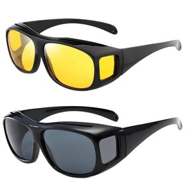 fuzhik Sports Glasses Men Women Sports Sunglasses Polarised UV400 Protection Sunglass Men Women Sunglasses Black Bicycle Glasses Road Bike Glasses for Fishing Running Cycling