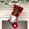 Mauts 23" red Christmas stocking, Gnomes Christmas decorations stocking, suitable