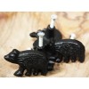 Cast Iron Rustic Western Black Bear Drawer Cabinet Door Knobs