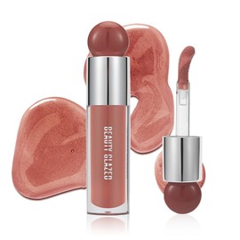 Beauty Glazed Color Variety Non-Sticky Ultra-Hydrating & Nourishing Lip Oil, Smooth Glossy Finish Luxurious Lip Glow Oil, Shiny and Vegan Tinted Lip Gloss, Big Brush Applicator (105# PITAYA)