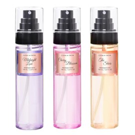 Spray corporal Clean-n-Fresh para mujeres, bruma corporal, juegos de regalo de bruma aromática, paquete de 3, cada uno de 3,4 onzas líquidas, total de 10,2 onzas líquidas, flor de cerezo