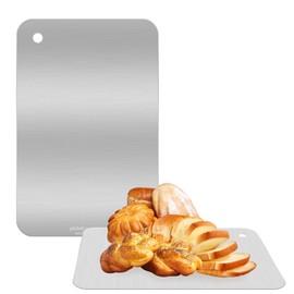 Ugrade Titanium Cutting Boards - Pure Titanium Cutting Boards Board Steel Metal Cutting Board for Board Outdoor BBQ Party Perfect for Cutting Meat Vegetables Cheese Cutting Boards (Small)