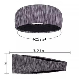 3 Adult Sports Headband, Breathable mesh Widened Headband, Men's and Women's Running Elastic Headband Sweat Band, Running, Cycling, Yoga, Basketball Sports