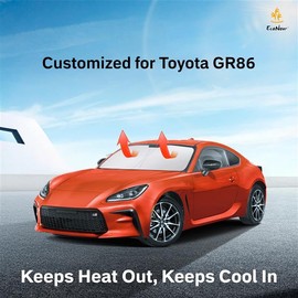 for Toyota GR86 2022 2023 Windshield Sunshade- EcoNour 240T Polyester Material Cars Sun Visor Reflector Blocks UV Rays - Foldable Sunshade Interior Protection Accessories