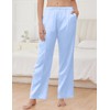 Ekouaer Women's Silk Satin Pajama Pants Comfy Pj Pants for