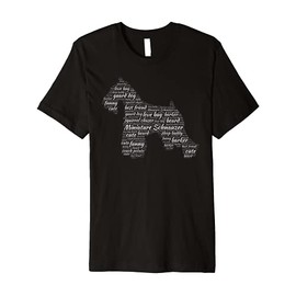 Miniature Schnauzer Classic Word Art Premium T-Shirt