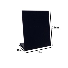 Loopunk Earring Holder, Set of 2 Earring Storage, Velvet L-Shaped Jewellery Stand Earrings Storage with 60 Holes for 30 Pairs of Earrings (Black)