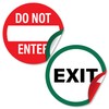 Exit - Do Not Enter Sign 2pk Stickers | Double
