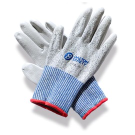 Dalton Safety Pair Of Small Cut Resistant Level 3 Work Gloves, HPPE Knitted Cuff, PU Coated Palm & Fingertips. Perfect For General Duty, Gardening, Glass Cutting & Sheet Metal Handling