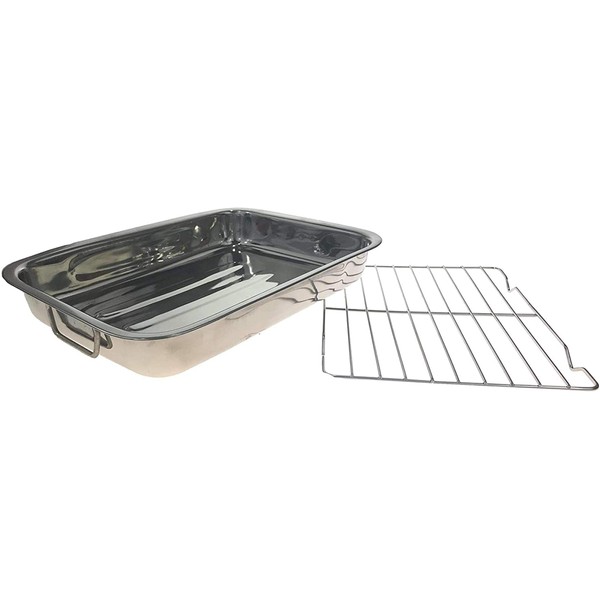 Professional Kitchen Quality Stainless Steel Roaster, Lasagna Pan, Casserole Dish W/ Roasting Rack for Everything From Thanksgiving Turkey to Easter Hams or Any Holiday Meal
