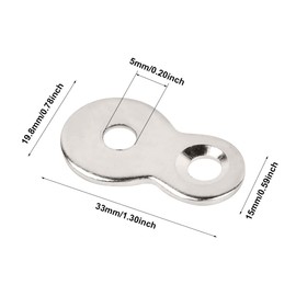 20 Pack Figure 8 Fastener, Heavy Duty Table Top Fasteners,12 Gauge Steel Hardware Table Top Connector Desktop Fasteners ClipFigure 8 Fastener(Size:20 pcs)