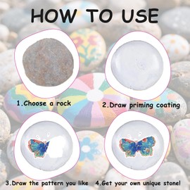 SHIQUAN Pack of 25 Stones for Painting, Pebbles for Painting, Flat Stones for Painting, Beach Pebbles, Suitable for Children's Painting Gifts, Birthday Gift, DIY Hand Painting