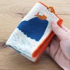 Natsuhashi Pattern Morita MiW Small Pocket Handkerchief, Ningo, Orange, A-65940-86-OR
