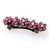 Decorative Hair Clip Flowers Rhinestone Crystal Hair Barrette, Pink