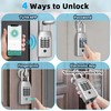 KENRONE Smart Outdoor Key Lock Box, Fingerprint/Tuya APP/Card/Password/Emergency Key Unlocked,
