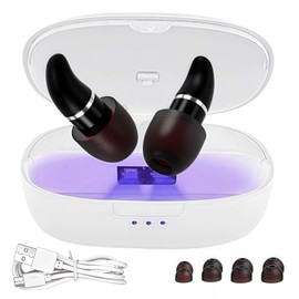 Noise Cancelling Ear Plugs for Sleeping, 35dB Noise Reduction Earplugs for Sleep, Hearing Protection, Snoring Blocking, Side Sleeper, Travel (Silver, Ear Plugs with 4 Pairs Ear Tips and Carrying Case)
