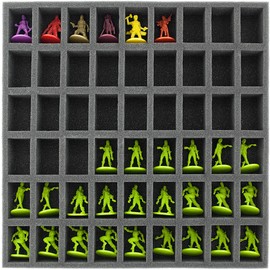 Feldherr AG035ZC02 35mm Foam Insert with 54 Compartments Compatible with Zombicide Board Game Box