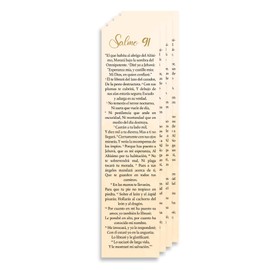 Spanish Christian 8X2inch Bookmark with Bible Verse (Psalm 91) Packs | Marcador en Español con el Salmo 91 (Pack of 4)