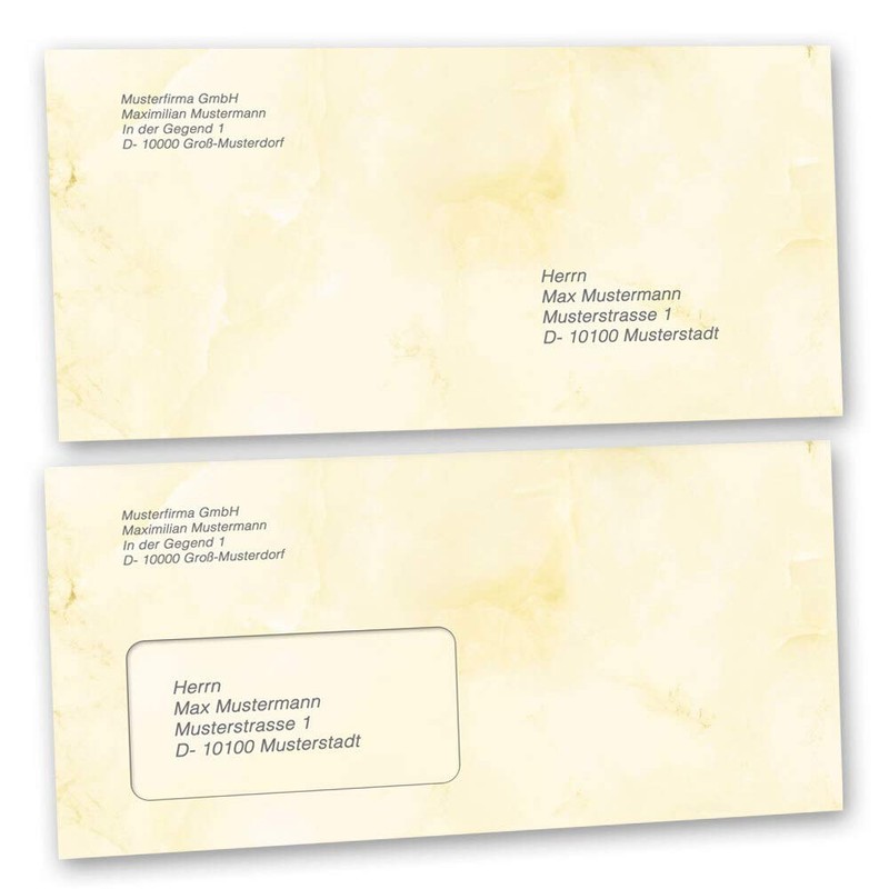 Envelopes Marble and Structure, Marble Light Yellow, Pack of 25,